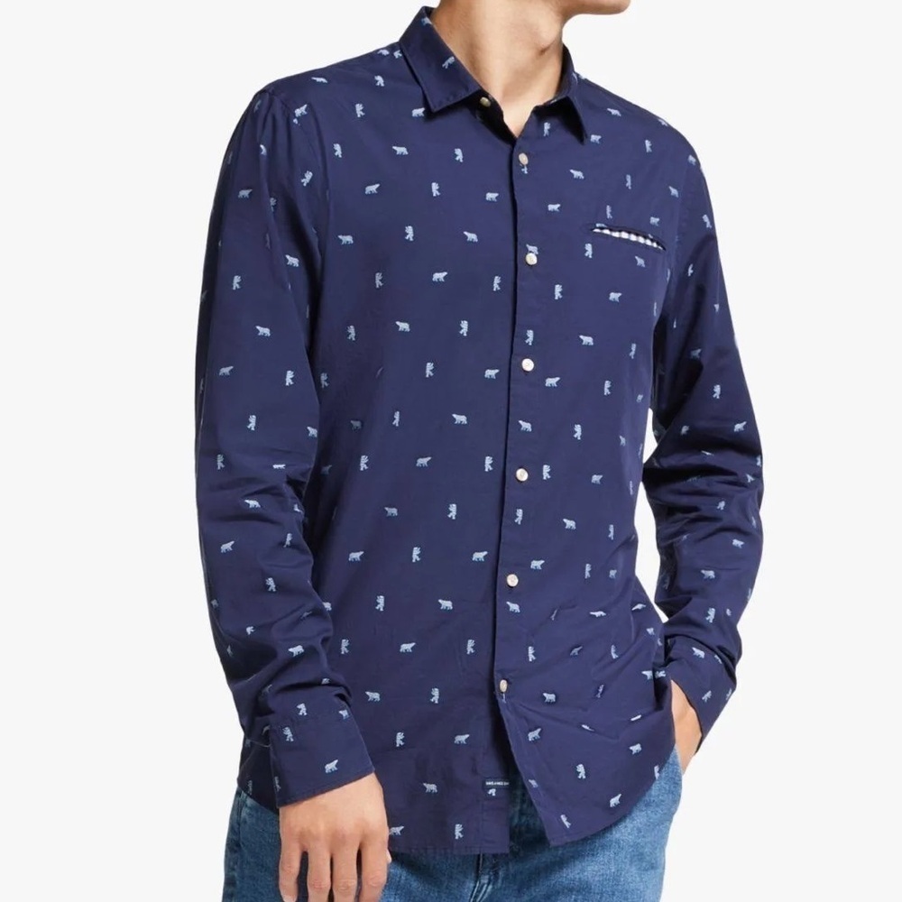 Scotch and Soda Men’s Embroidered Button Down Size Small